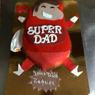 Τούρτα γενεθλίων μπαμπας superman