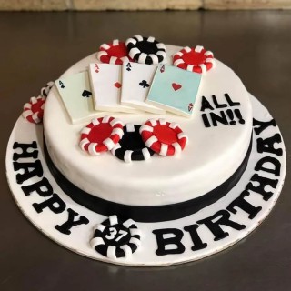 Τούρτα γενεθλίων τράπoυλα Poker